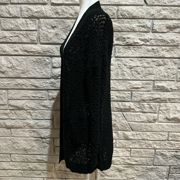 Black boucle cardigan sweater - Picture 5 of 6
